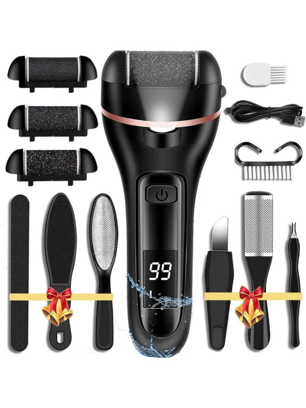 Electric Callus Remover & Foot File Kit - 13-in-1 Pedicure Tools for Soft Feet